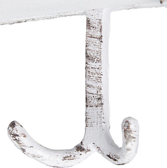 Wall-mounted Clothing Support Shelf White 23 X 39 X 11.5 Cm