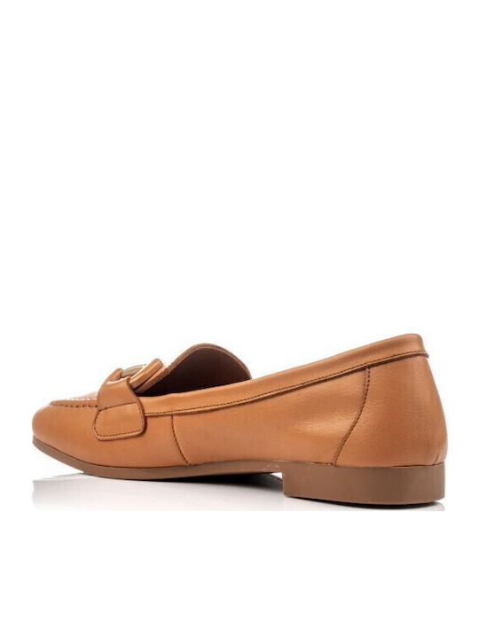 Δερμάτινα Γυναικεία Loafers σε Ταμπά Χρώμα