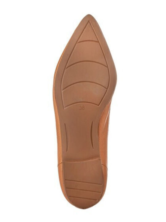 Δερμάτινα Γυναικεία Loafers σε Ταμπά Χρώμα