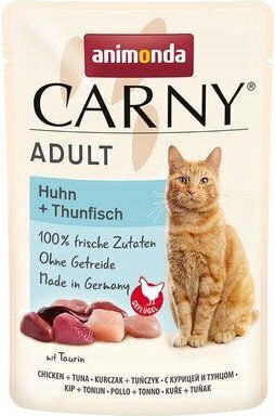 Animonda Carny Wet Food for Adult Cats in Pouches with Poultry, Chicken, Duck and Turkey 8x85gr