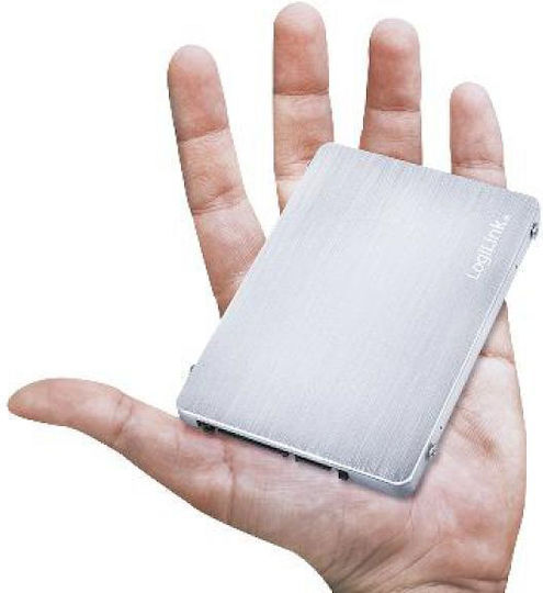 LogiLink Carcasă pentru unitate de hard disk 2.5" / M.2 SATA III cu conexiune SATA în culoarea Argintiu