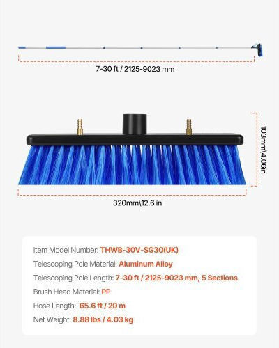 Vevor Solar Panel Cleaning Kit Extendable Handle 9m Tyndcbqjtjozw9y4kv0