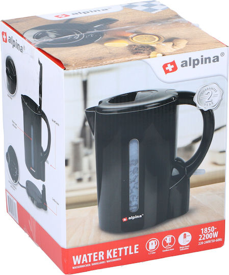 Alpina Appliances Βραστήρας 1.7lt 1850W Μαύρος