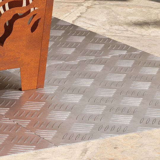vidaXL Floor Material Aluminum for Steps 50x50cm 4pcs