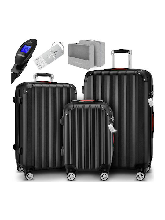 Set de bagaje Monzana Abs Baseline Negru 3 piese 34 X 20 X 50 cm 40 X 25 X 60 cm 46 X 28 X 70 cm