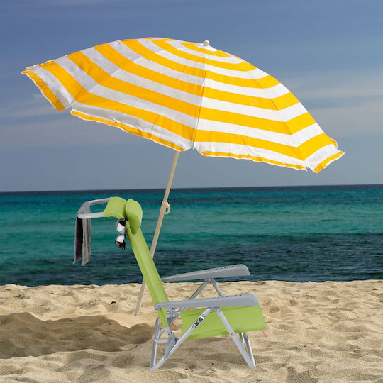 Foldable Lounge Chair Leg Green 38.5cm x 58cm x 112cm Relaxdays