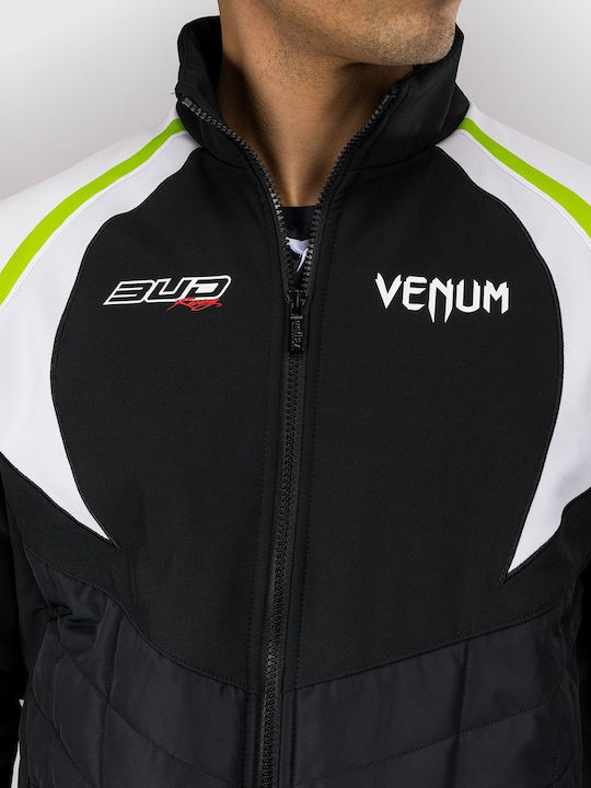 Cardigan Black White Lime Green