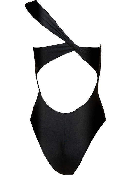 One Shoulder Swimsuit Black