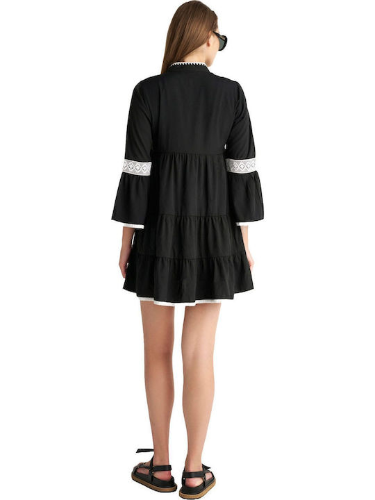 Blu4u Women's Mini Dress Beachwear Black