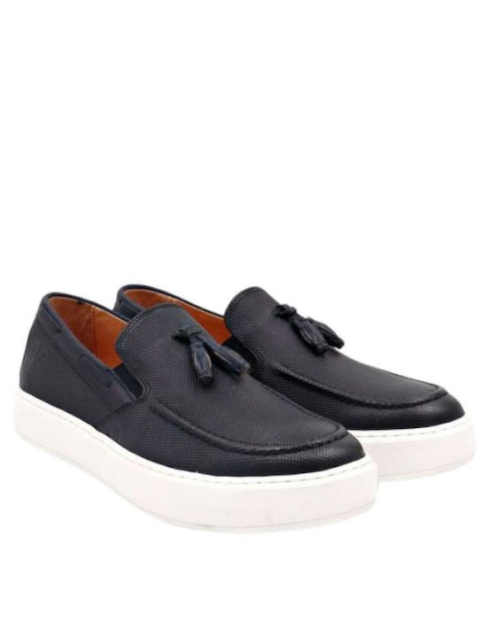 Men's Leather Casual Shoes Blue
