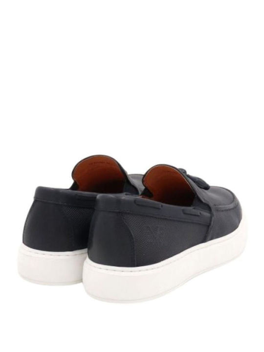 Men's Leather Casual Shoes Blue