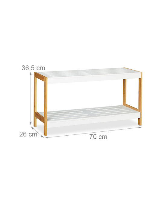 Ξύλινη Παπουτσοθήκη από Μπαμπού 70x26x36.5cm
