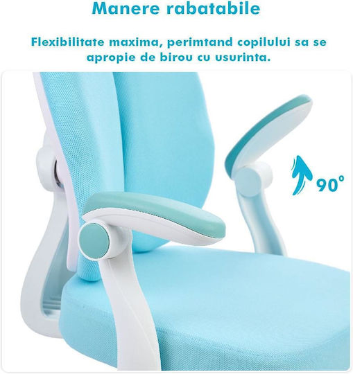 Kinderstühle Schreibtischstuhl 2 Seite Blau 55x55x76,5-85,5cm
