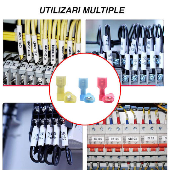 Set de terminale electrice cu izolație în set de 160buc