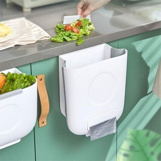 Plastic Waste Bin White 24x14.5x27cm