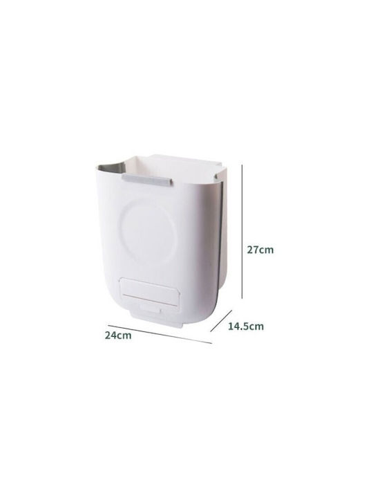 Coș De Gunoi Din Plastic Alb 24x14.5x27cm