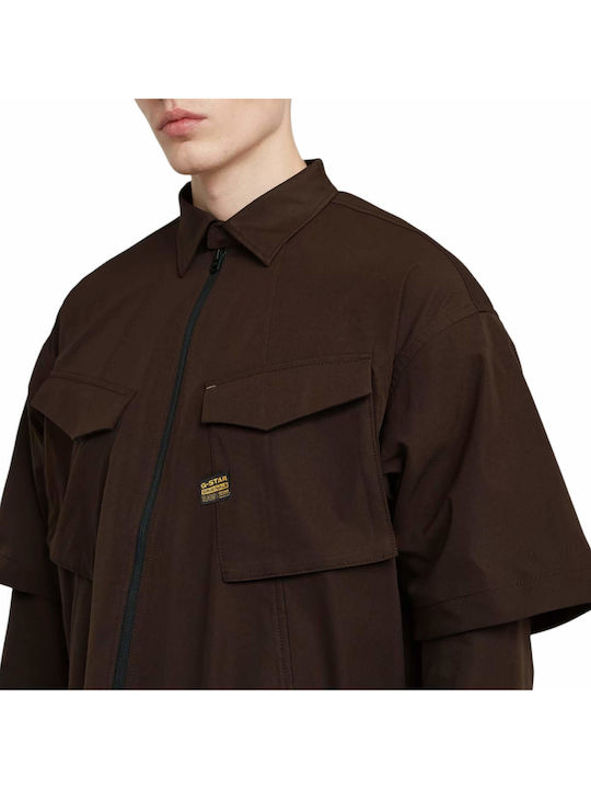 Modular Men's Cardigan Brown