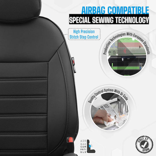 Auto Gs Car Cover Set 11pcs Leatherette Black