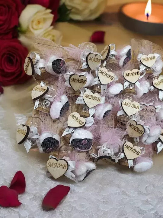 Hochzeitsgeschenk Mini-Glasrose Anfangsbuchstaben