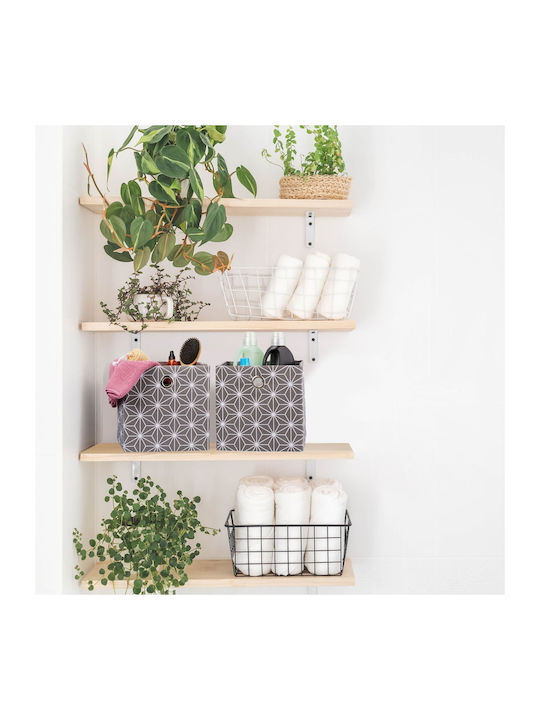 Βιβλιοθήκες Gray/white (2τμχ) 30.5x30x30εκ.