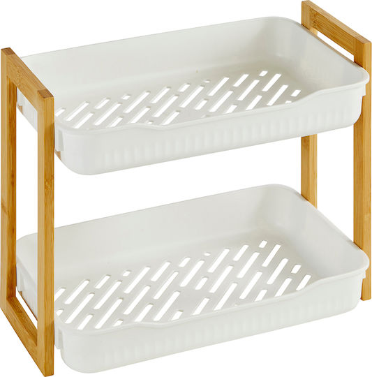 5Five Ραφιέρα Μπανιέρας Πλαστική 27x20.5x35cm Λευκή