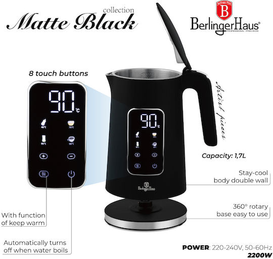 Berlinger Haus Kettle 1.7lt 2200W Black