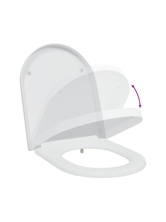 vidaXL Plastic Soft Close Toilet Seat White 36cm 42002357