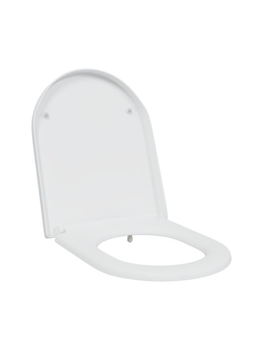 vidaXL Plastic Soft Close Toilet Seat White 36cm 42002357