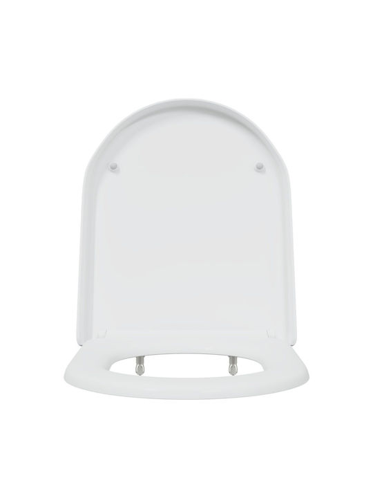 vidaXL Plastic Soft Close Toilet Seat White 36cm 42002357