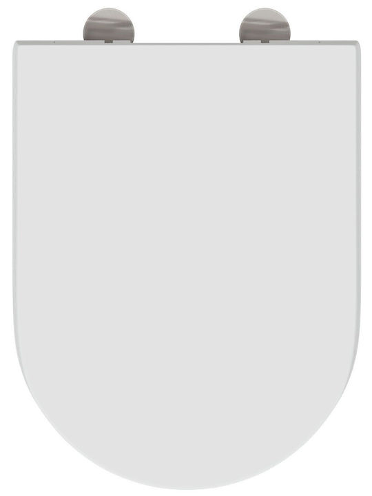 vidaXL Plastic Soft Close Toilet Seat White 36cm 42002357