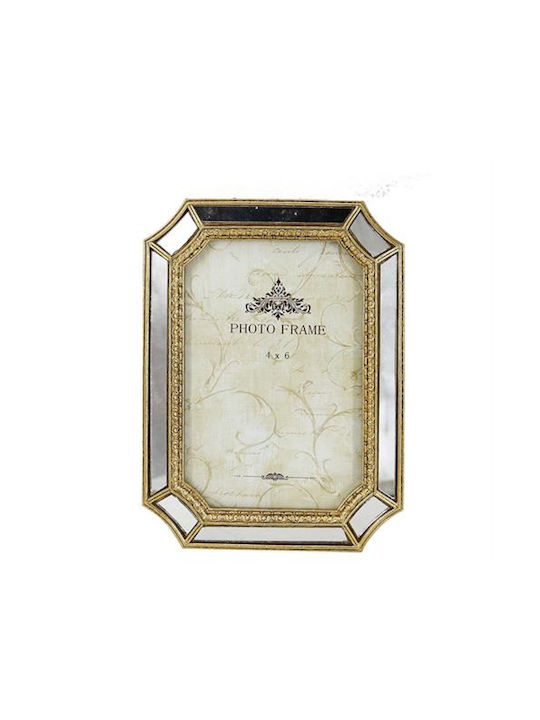 Zaros Frame Plastic 10cmx15cm with Gold Frame