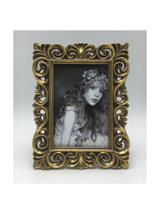 Karvounis Plastic Photo Frame with Gold Frame