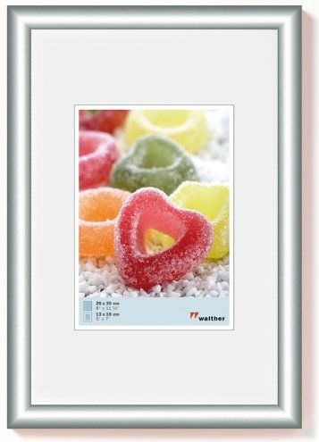 Walther Trendstyle Plastic Photo Frame with Gray Frame