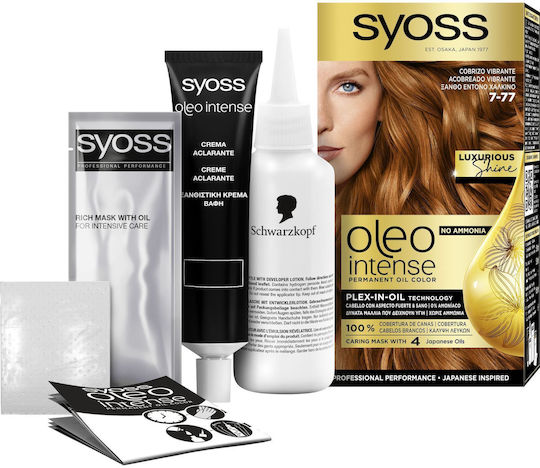 Syoss Oleo Intense Боя За Коса Без Амоняк 7-77 Интензивно Медно Русо 50ml