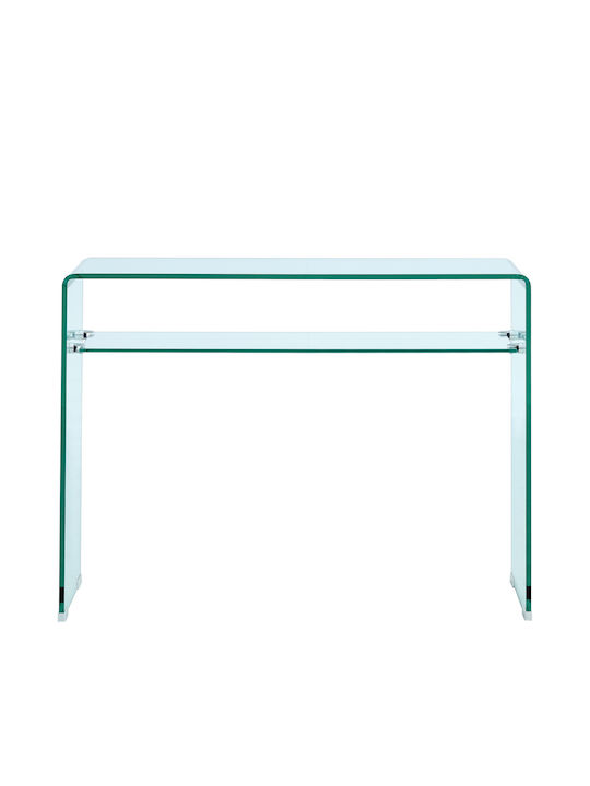 Crystal Shelf Κονσόλα Γυάλινη Διάφανο Μ110xΠ35xΥ75εκ.