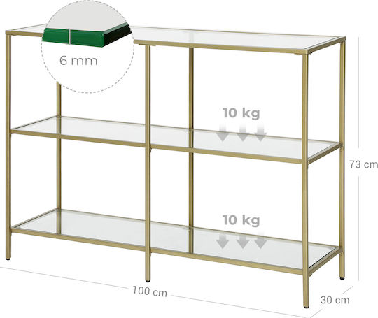 Konsole Goldenes L100xB30xH73cm
