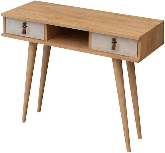 Lawen Конзолна маса Дървена Beige/gray Д100xШ30xВ87.6cm Lawen Конзолна маса Дървена Beige/gray Д100xШ30xВ87.6cm