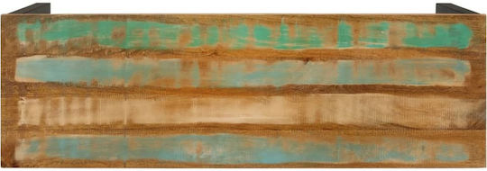 Console Table of Solid Wood & Metal Colorful L110xW35xH75cm
