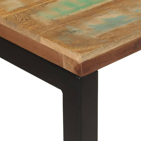Console Table of Solid Wood & Metal Colorful L110xW35xH75cm