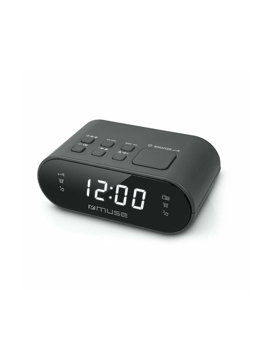 Muse Tabletop Digital Clock with Alarm & Radio M-10CR