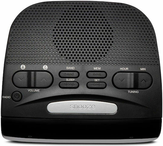 Aiwa Επιτραπέζιο Ψηφιακό Ρολόι LED με Ξυπνητήρι & Ραδιόφωνο Μαύρο CR-15