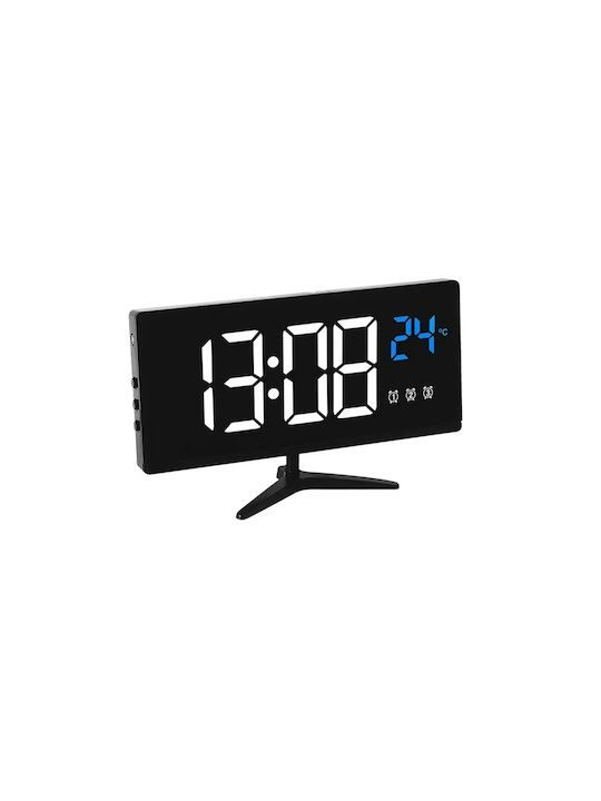 Ceas Digital de Masă cu Alarmă Alb 466158