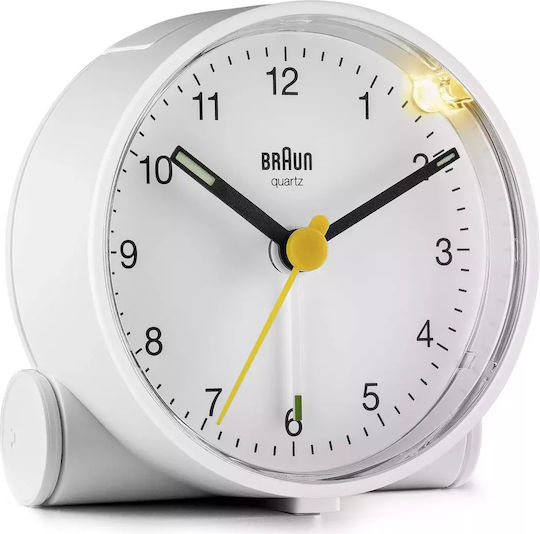 Braun BC 01 Безшумен Масов Часовник с Индикатори с Будилник Бял 67004