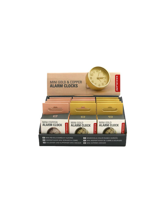 Kikkerland Mini Ceas de Masă cu Alarmă Cupru BG-25-0015