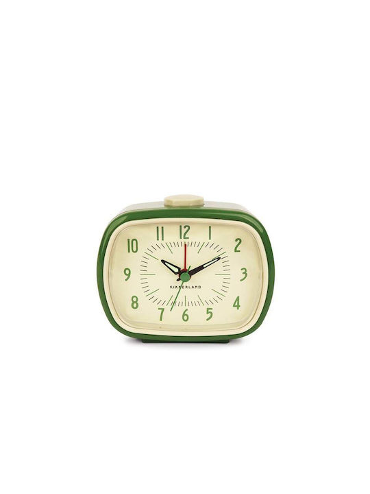 Kikkerland Retro Green Επιτραπέζιο Ρολόι με Ξυπνητήρι AC08-G
