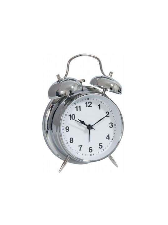 Technoline Geneva DGW Tabletop Clock with Indicators Metal with Alarm Clock Silver