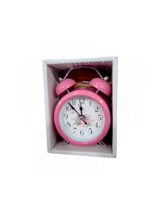 Tradesor Tischuhr mit Zeigern mit Wecker Rosa 001058_PI