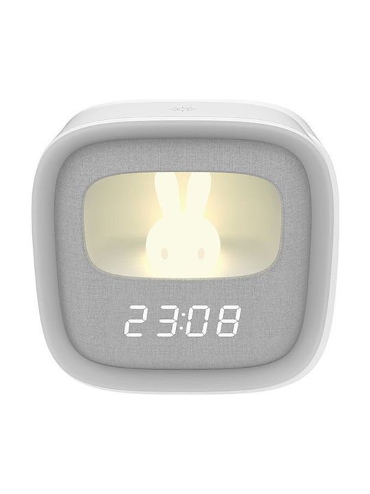 Alarm Clock Led Bunny Night Light Pure Fnl-06 Aurora White Square Forever Light