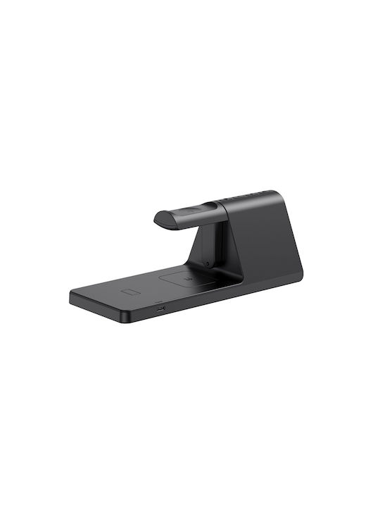 Havit Tabletop Digital Clock with Alarm & Wireless Charging Black