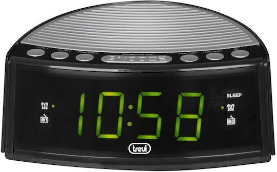 Trevi RC846 Επιτραπέζιο Ρολόι με Ξυπνητήρι Μαύρο 7597805